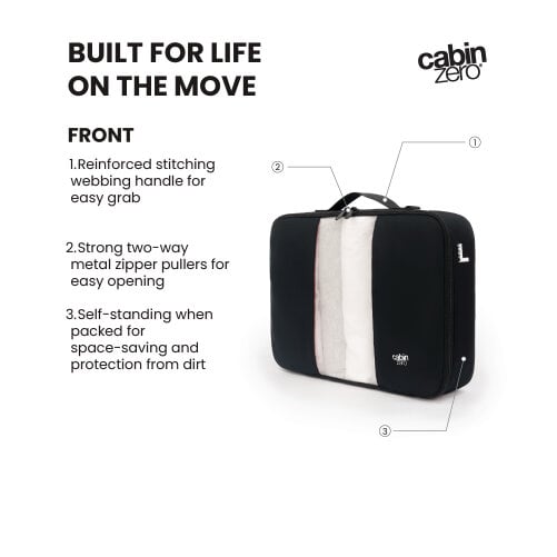 CabinZero Lux Packing Cube (Large), Premium Structured Organiser for Bulkier Items