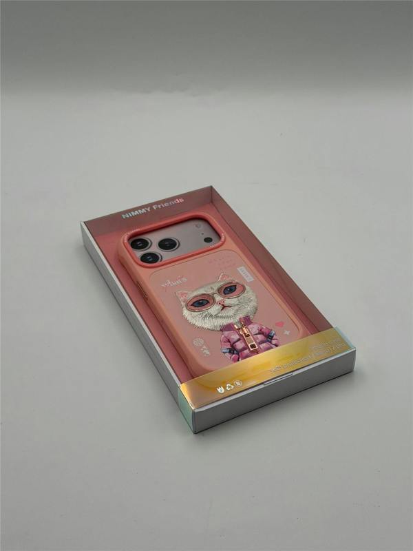 Nimmy Friends Nimmy Cool & Cute 2.0 White Rich & Beauty Cat Case with MagSafe for iPhone 17 Pro 6.3" Pink - N-KMLL-IP17-PRO-04