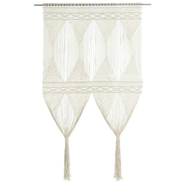 Berkfield Macrame Curtain 140x240 cm Cotton
