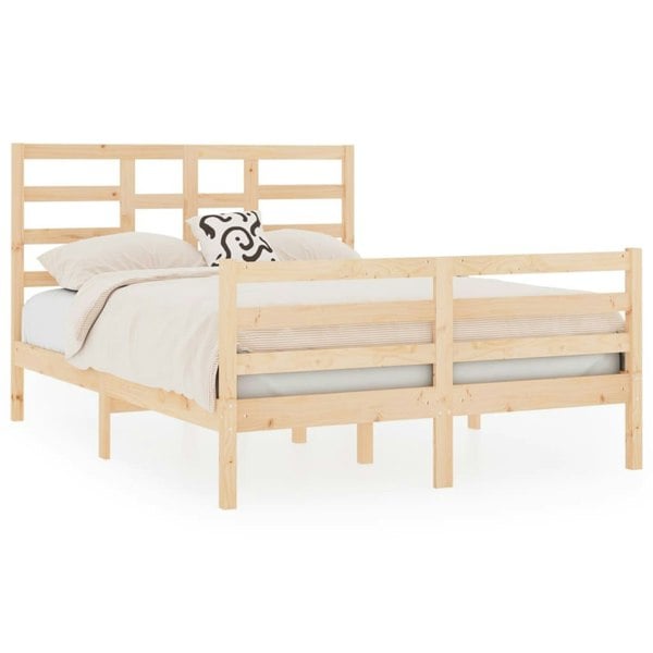 Berkfield Bed Frame Solid Wood 120x190 cm Small Double