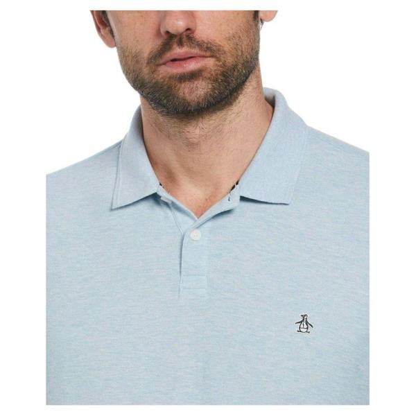 Original Penguin Mens Slim Polo Shirt - Cool Blue - 