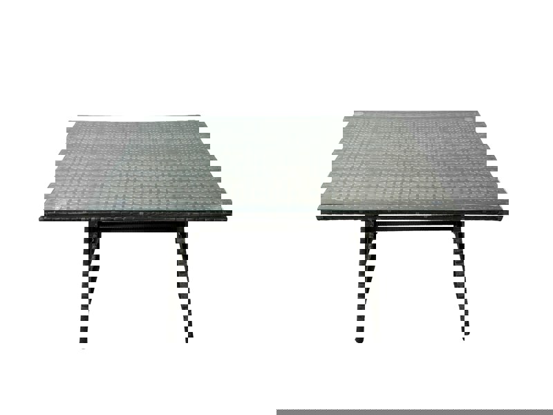 Fimous 11 Seat Poly Rattan Outdoor Patio Oblong Dining Table Corner Sofa Set with 3 Stool 2 Chairs for Garden Backyard Dark Grey Mixed