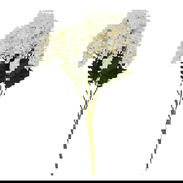 Hill Interiors Hydrangea Bunch Artificial Flower - White - 