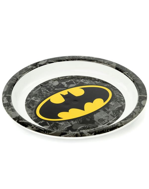 DC Comics Unisex Kids Black 3 Piece Tableware Set (One Size)