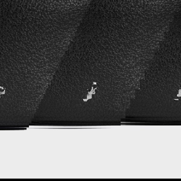 Assots London 'CITY BAG' Black Soft Pebble Grain Real Leather Shoulder Bag