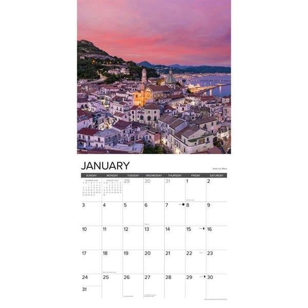 Amalfi Coast Calendar 2027, Wall Calendars, Month To View, Travel, Gift
