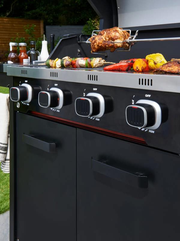 Norfolk Leisure Norfolk Grills Infinity 4-Burner with Side Burner Grill & Bundle