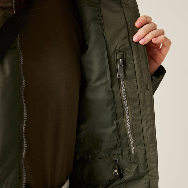 Regatta Women's Romine II Waterproof Jacket - Dark Khaki / Black