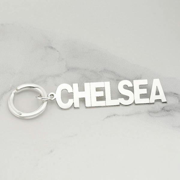 Christopher James of London Sterling Silver Block Name Keyring