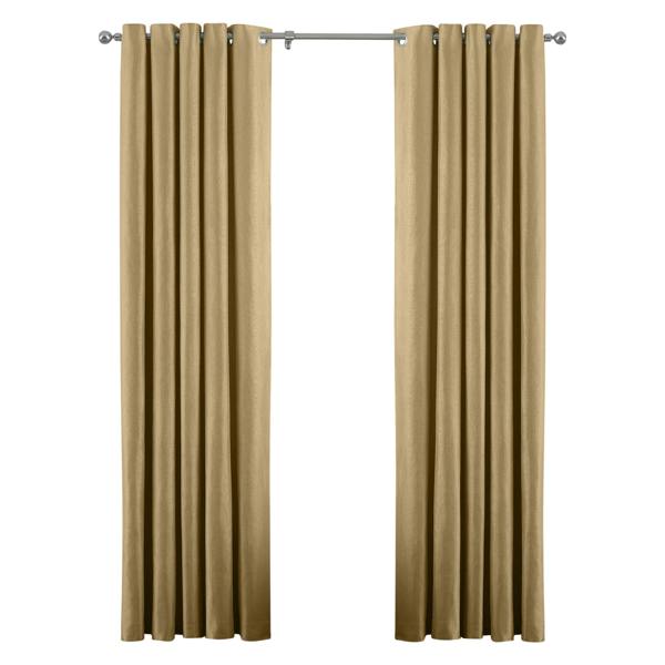 Riva Home Atlantic Eyelet Ringtop Curtains - Ochre - 