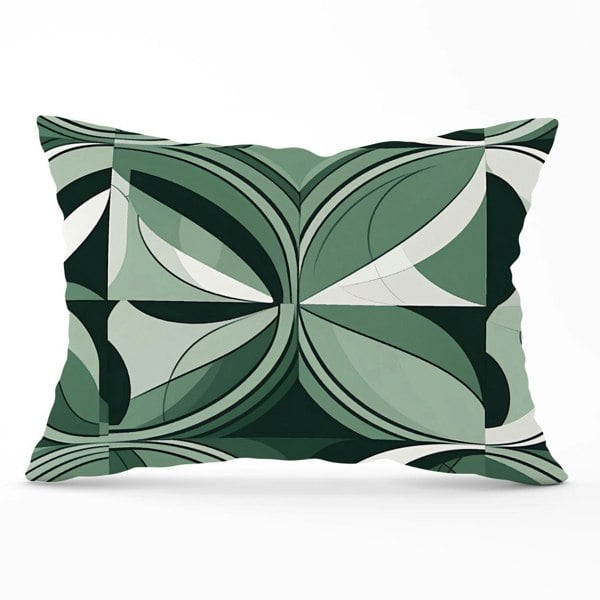 Warren Reed Geometric Green Black Cushions