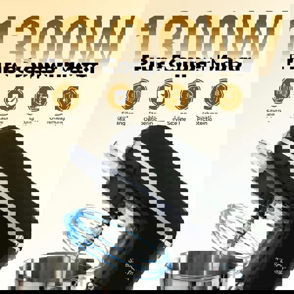 Spector Electric Food Stand Mixer 8L Stainless Steel Mixing Bowl 1300W 10 Speeds