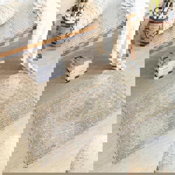 Livabliss Lillian-Washable Orange Brown Traditional Vintage Boho Rug