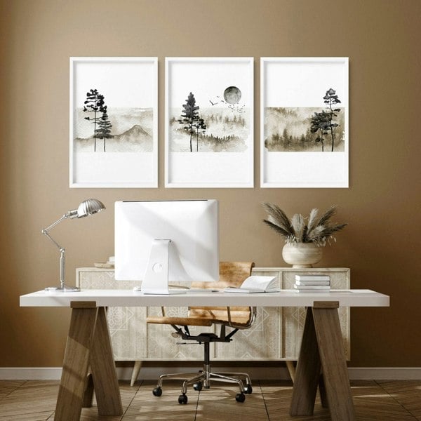 Prints for the office | Set of 3 Scandinavian wall art