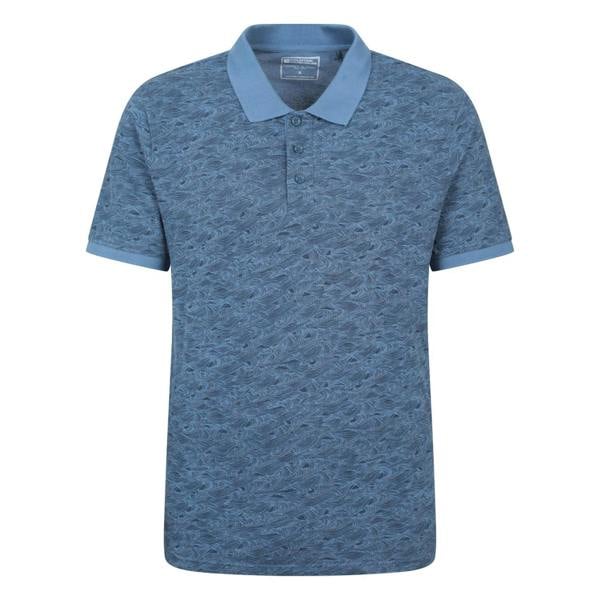 Mountain Warehouse Mens Dawnay Textured Pique Polo Shirt - Corn Blue - 