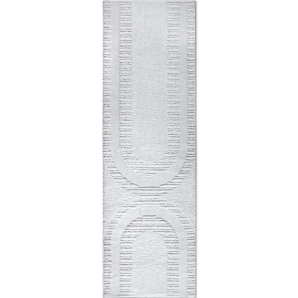 The Rugs High Pile – Soft Geometric Shaggy White Rug