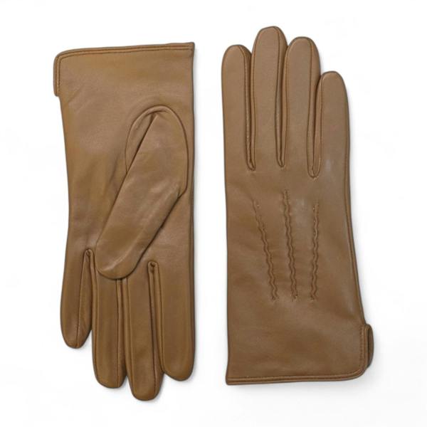 Infinity Leather Womens Italian Leather Winter Stitch Line Design Soft Wool Lining Gloves - L-GLV-301