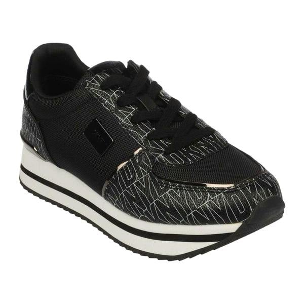 DKNY Womens/Ladies Davie Lace Up Trainers - Black/Grey - 