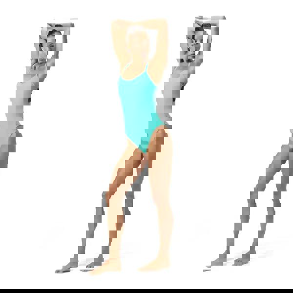 Speedo Aquamarine colourblock racerback swimsuit in turquoise