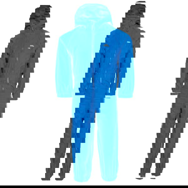 Trespass Kids Unisex Dripdrop Padded Waterproof Rain Suit - Cobalt