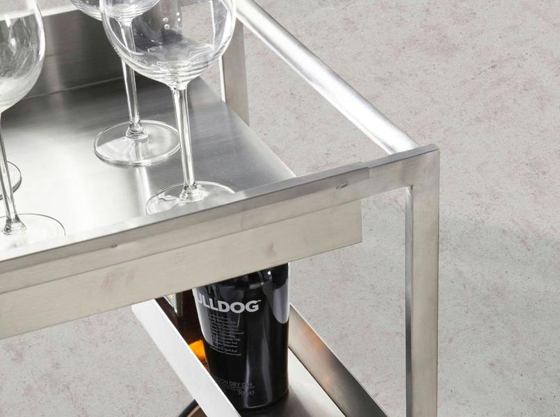 Angel Cerdá Minibar Trolley Steel and Walnut 3116
