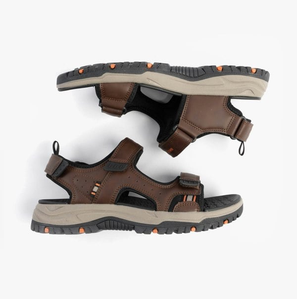 Skechers PREWITT - RIGDON Mens Sandals Brown/Black