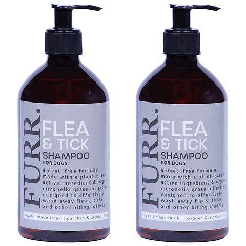 FURR Flea, Tick & Mite Shampoo 1000ml, Treatment for Dogs, Puppies from 6 Weeks, with Neem Oil, Cruelty Free Gentle Formula