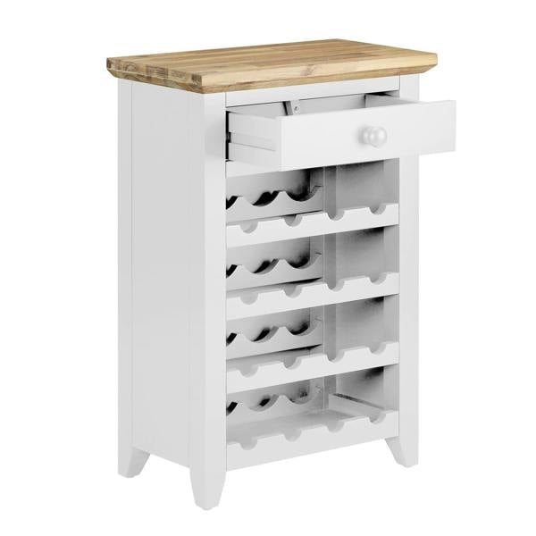 Statement Furniture Florence Wine Rack with Drawer Wooden 16 Wine Bottle Storage Assembled