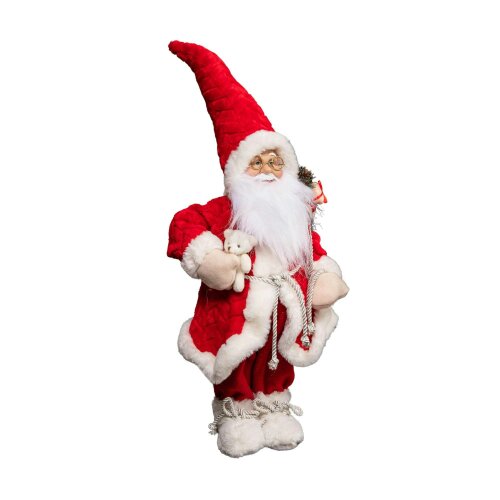 Samuel Alexander 45cm Red Standing Large Papa Noel Santa Claus Indoor Decoration