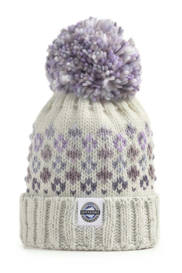 SuperBobble Snowfall Nordic Knit Bobble Hat