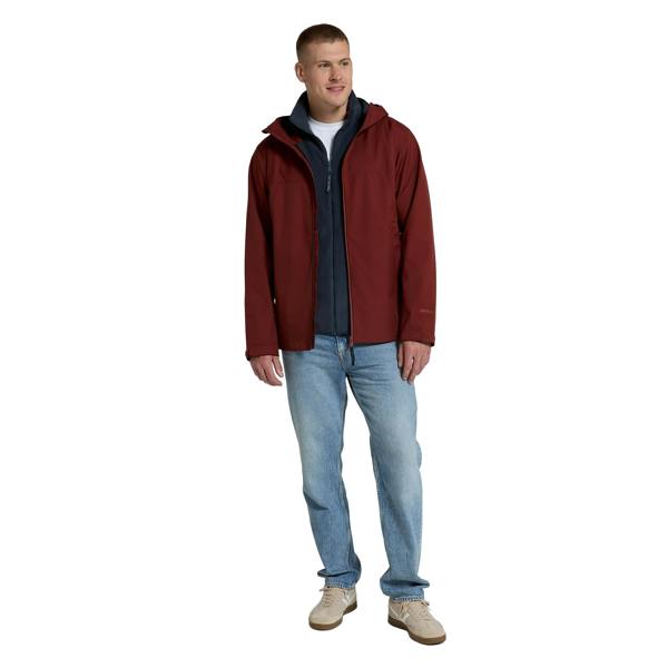 Animal Mens Elements Waterproof Jacket - Dark Red - 