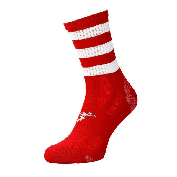 Precision Unisex Adult Pro Hooped Football Socks - Red/White