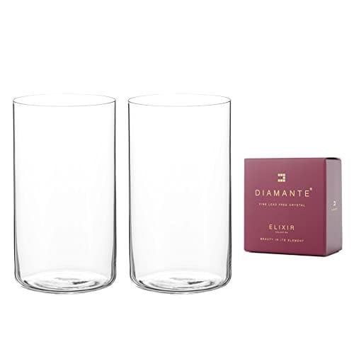 Diamante 'Air' Hi ball Cocktail Glasses - Set of 2