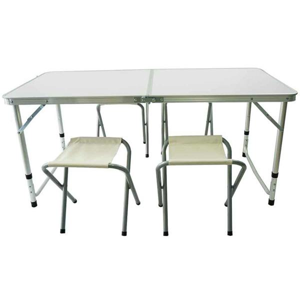 Gr8 Garden Portable Folding Camping Picnic Table with 4 Stools Outdoor Garden & Festival Table Chair Set