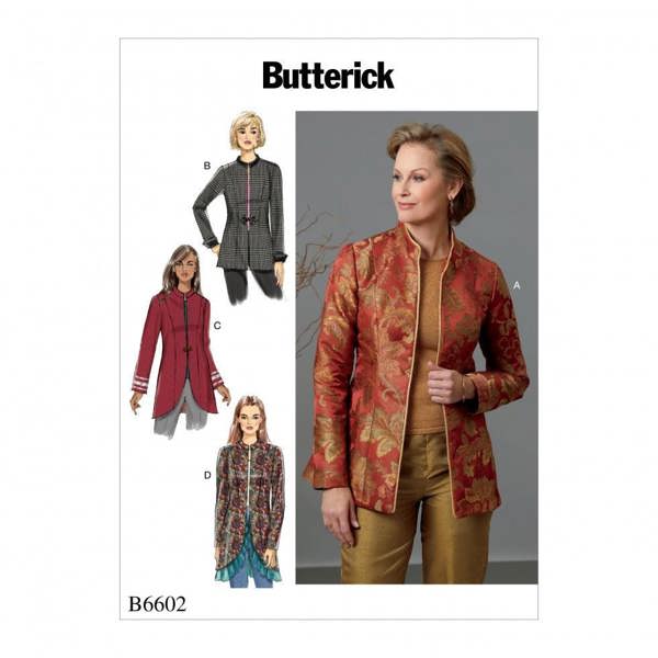 Butterick Sewing Pattern 6602, Jackets for Women, A5 (6-8-10-12-14) - Easy