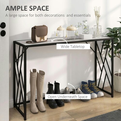 Wyld Haus Toli 120cm Metal And Wooden Grey Industrial Console Table