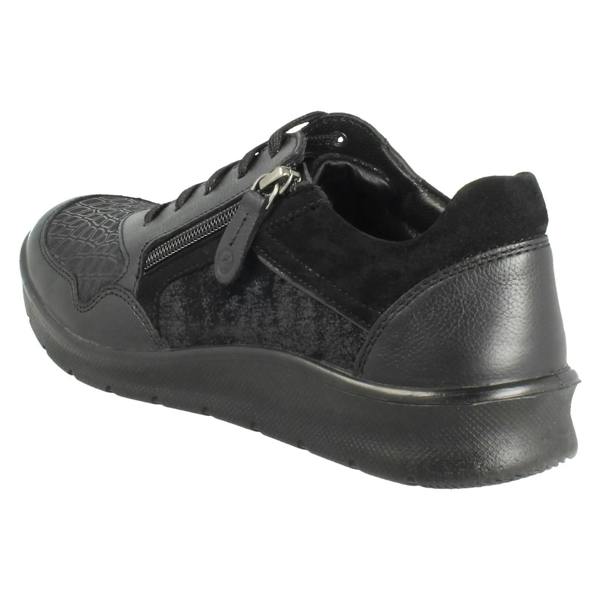 Padders Ladies Padders Dual Fitting Lace Up Casual Shoes Indigo
