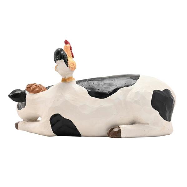 Country Living Resin Chicken & Cow Ornament