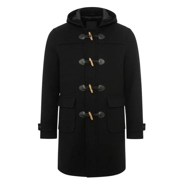 TruClothing Men's Classic Toggle Fastener Hooded Duffle Coat