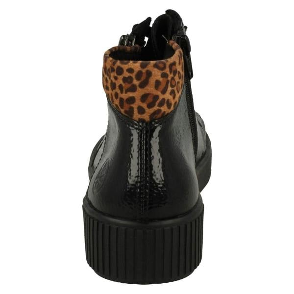 Rieker Ladies Rieker Patterned Cuff Detailed Ankle Boots M6434