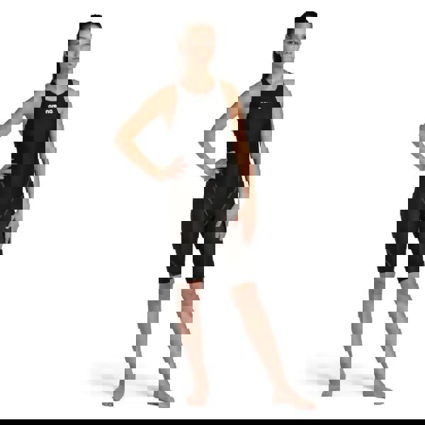 Arena Girls Powerskin ST NEXT black swimsuit with sleek mesh panels