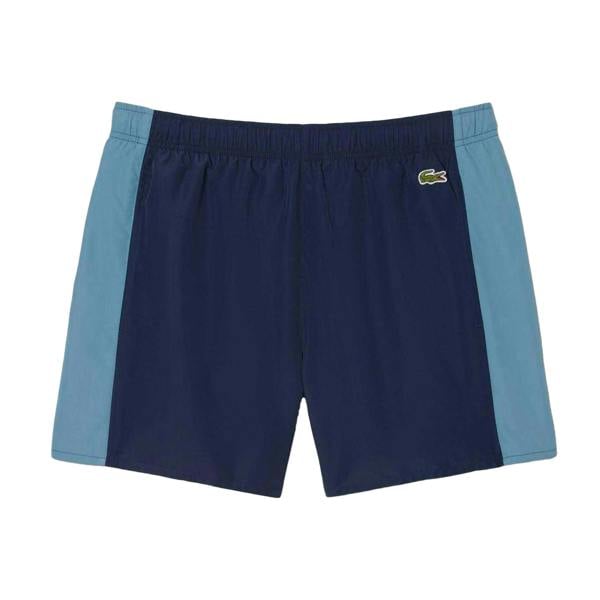 Lacoste Mens Colour Block Swimming Trunks - Navy - 