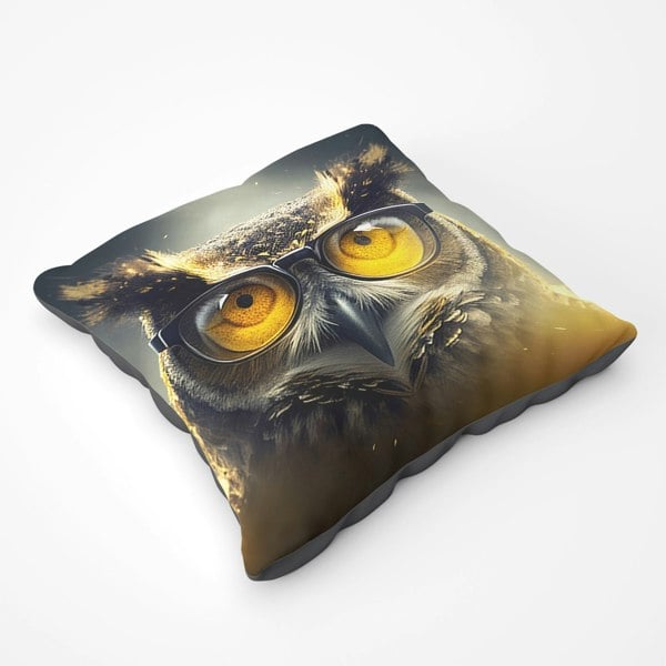 Warren Reed Owl Splashart Floor Cushion