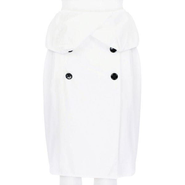 Proenza Schouler optic white cotton poplin skirt knee length skirt
