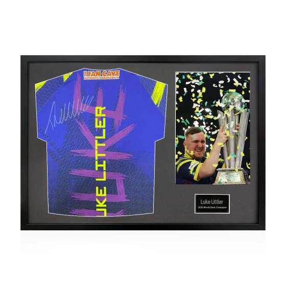 Luke Littler 2026 World Champion Signed Shirt Classic Frame