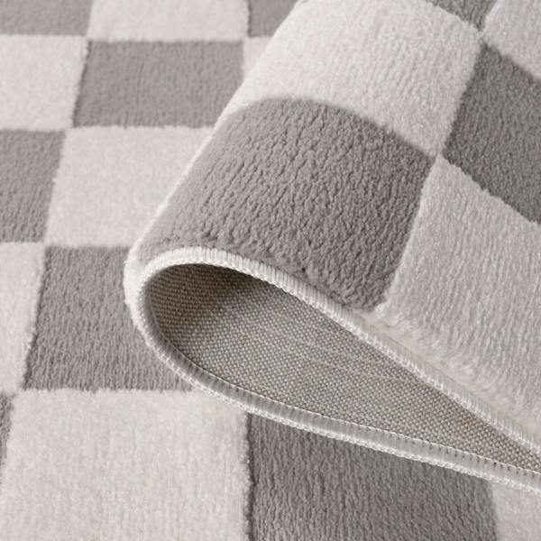 Loft Checkerboard Grey Rug, Underfloor heating.