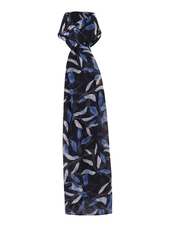 PennyPlain All Over Print Scarf - Navy