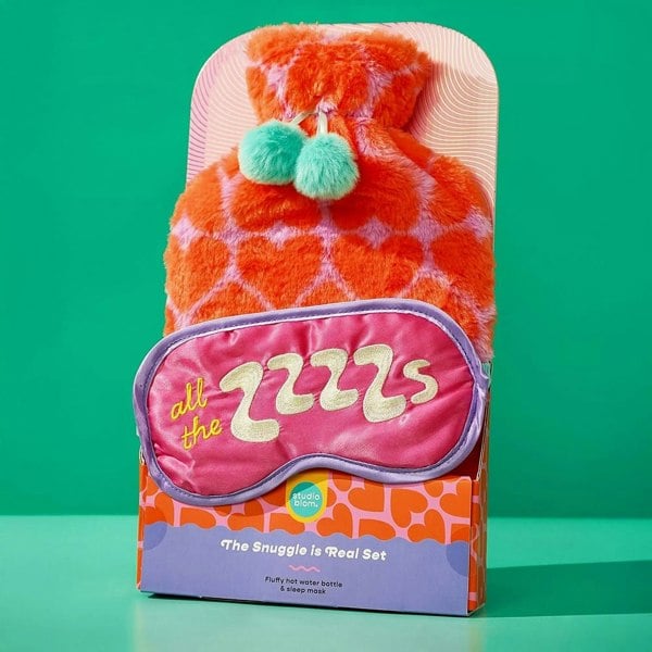 T. H. Baker The Snuggle Is Real Hot Watter Bottle And Eye Mask Gift BL117