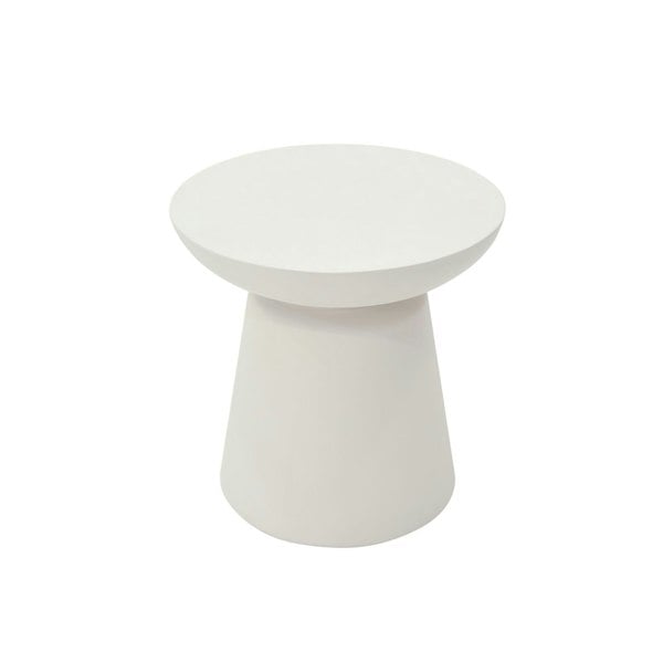 Elementi Kylix GRC Side Table in Cream White