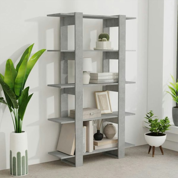 Berkfield Book Cabinet/Room Divider Concrete Grey 100x30x160 cm